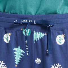 Women's Holiday Tree Pattern Snuggle Up Sleep Pant