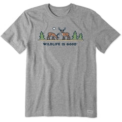 Men's Wildlife Deer Short Sleeve Crusher Tee