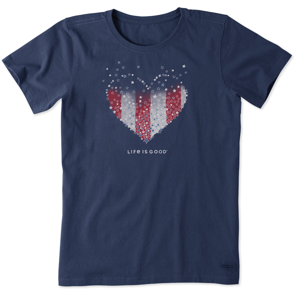 Women's Heart Stars and Stripes Short Sleeve Tee