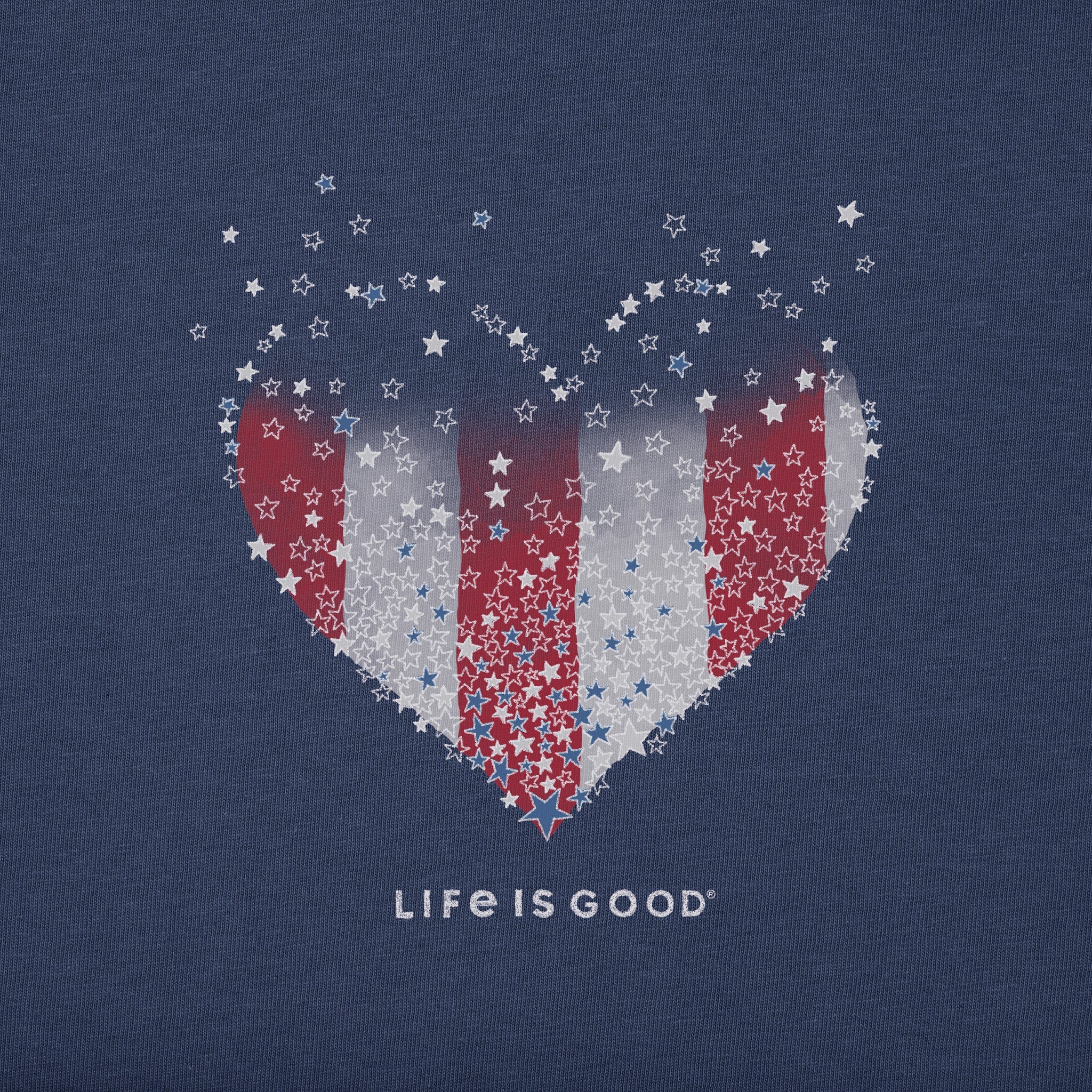 Women's Heart Stars and Stripes Short Sleeve Tee