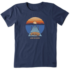 Women's Dock Dog Sunset Short Sleeve Tee