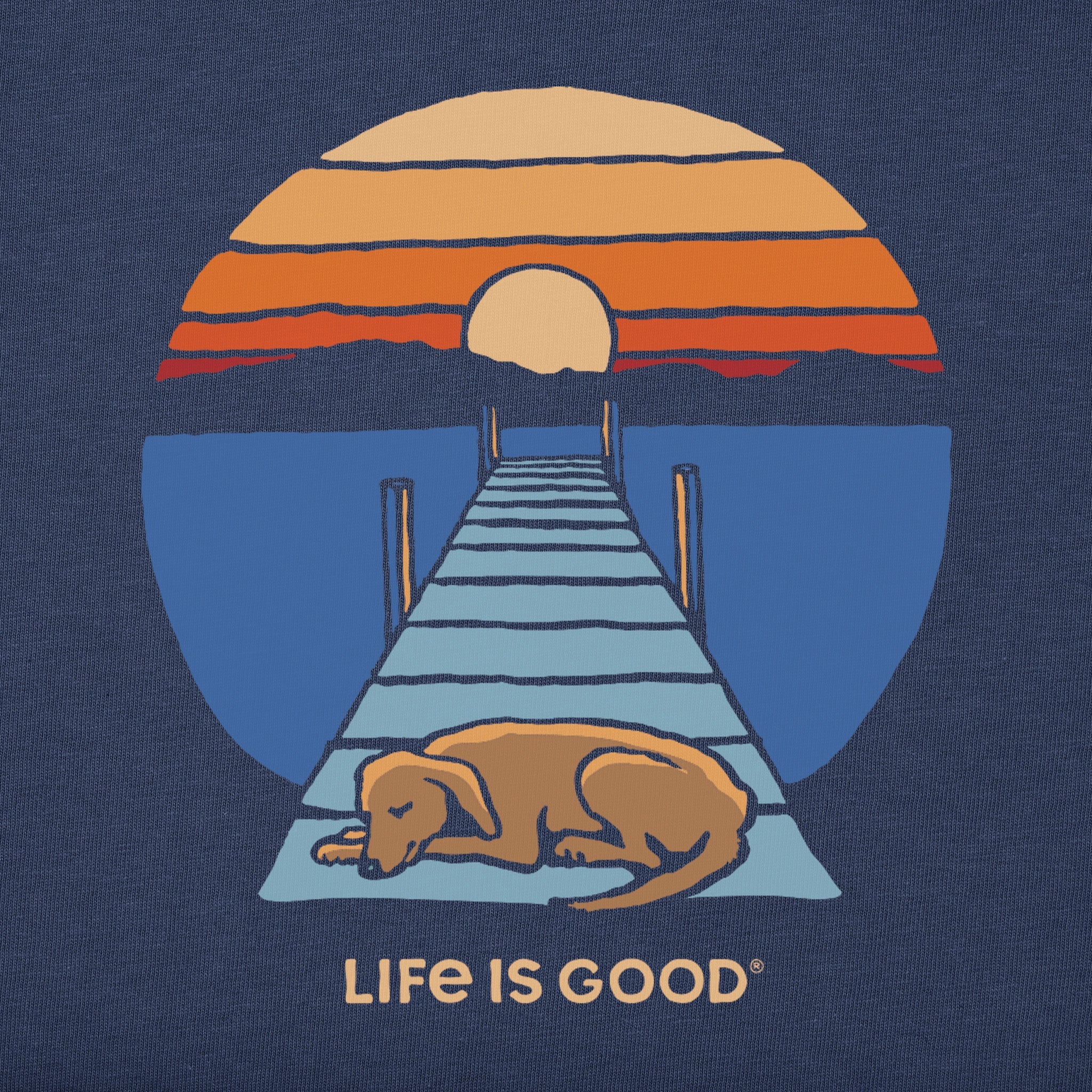 Women's Dock Dog Sunset Short Sleeve Tee