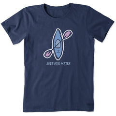 Women's Just Add Water Kayak Short Sleeve Crusher Tee