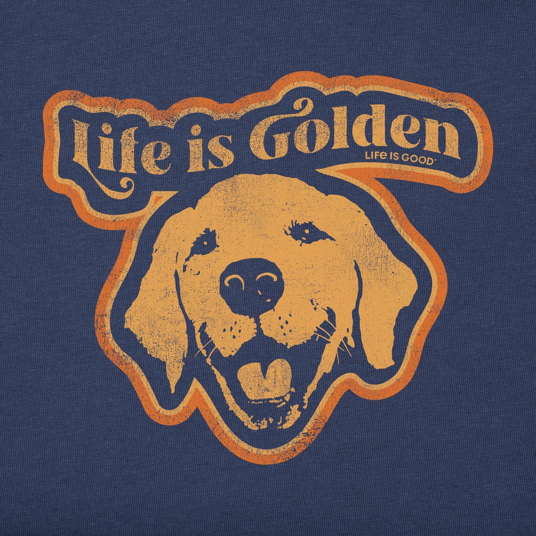 Men's Life is Golden Smile Short Sleeve Crusher Tee