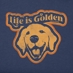 Men's Life is Golden Smile Short Sleeve Crusher Tee