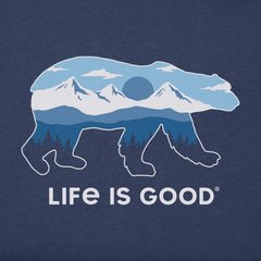 Men's Polar Bear Landscape Long Sleeve Crusher Tee