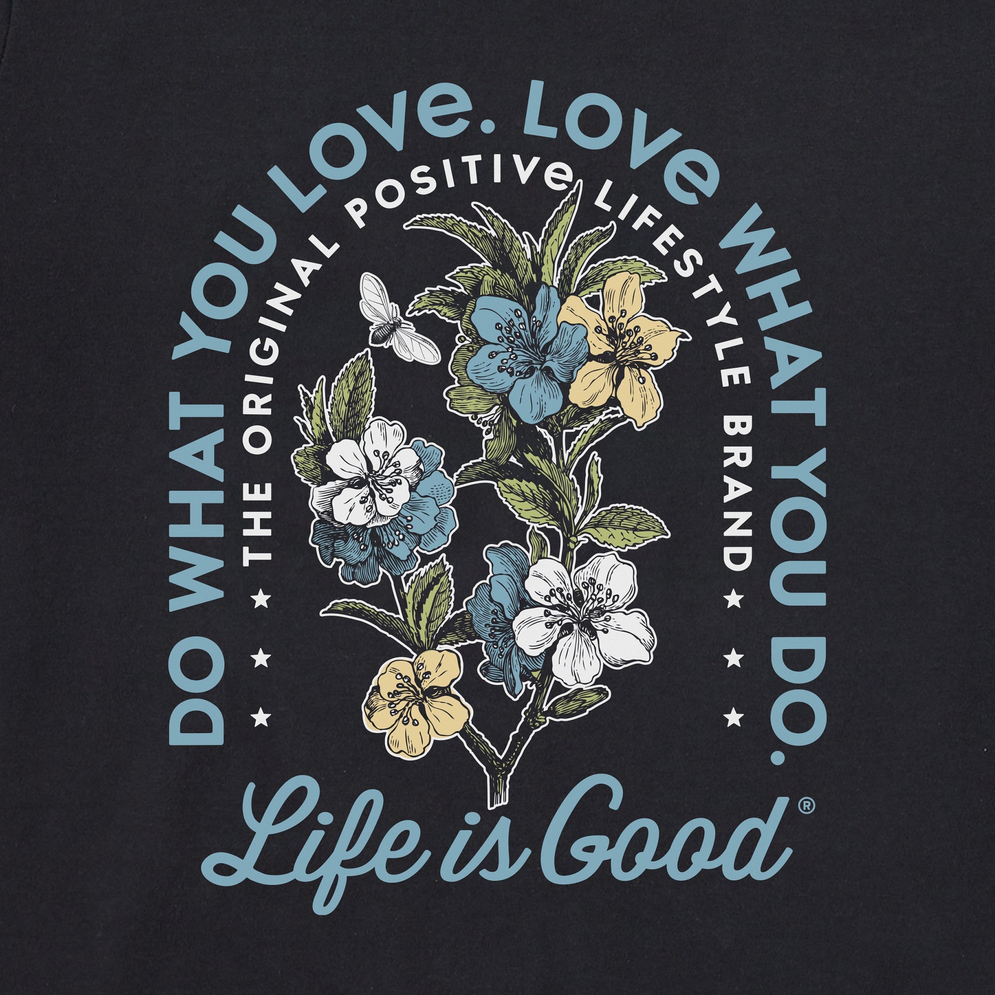 Women's Do What You Love Flowers Long Sleeve Crusher Tee
