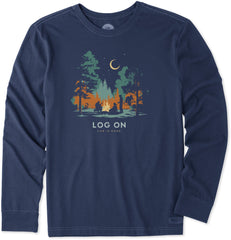 Men's Log On Campfire Long Sleeve Crusher Tee