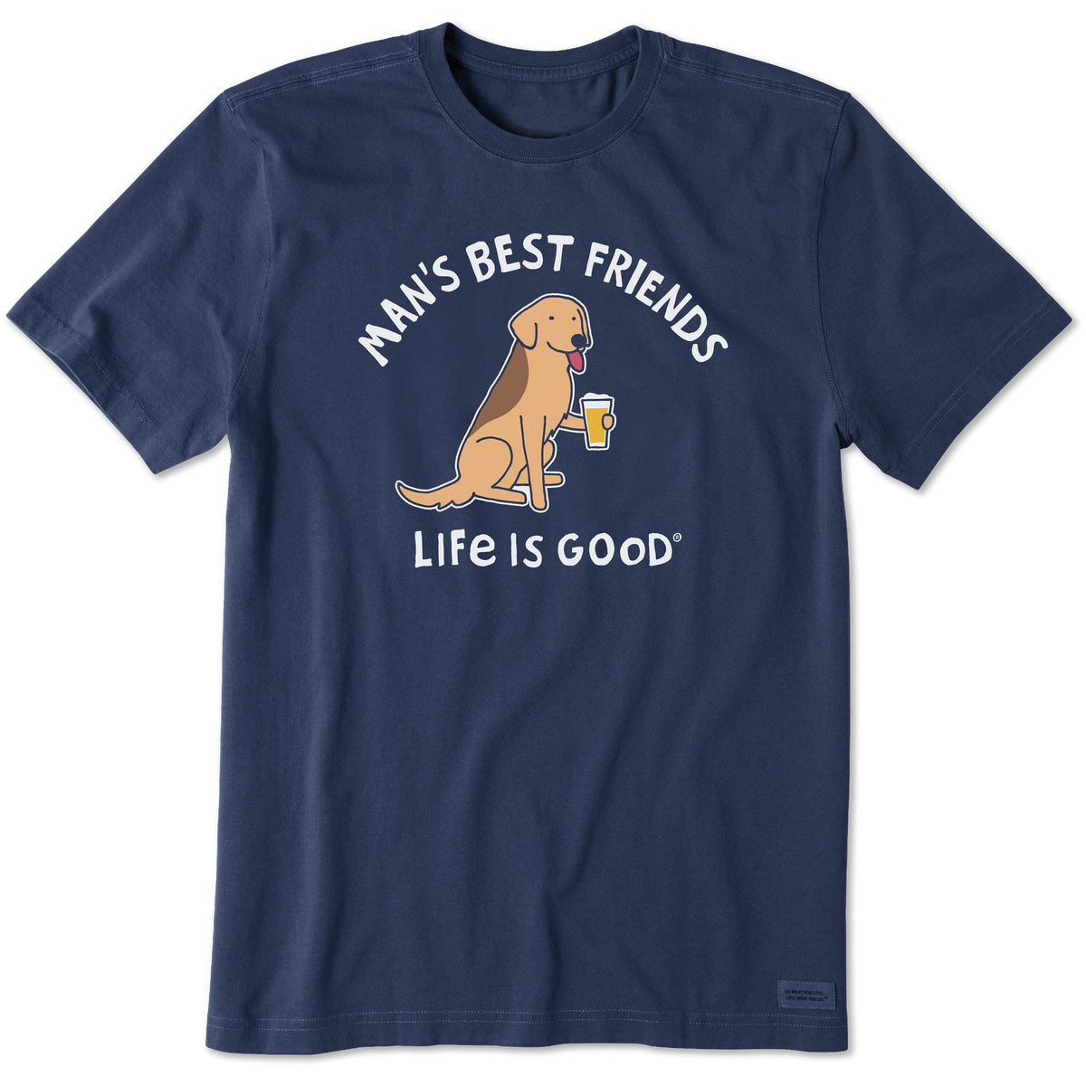 Men's Man's Best Friends Dog & Beer Short Sleeve Crusher Tee