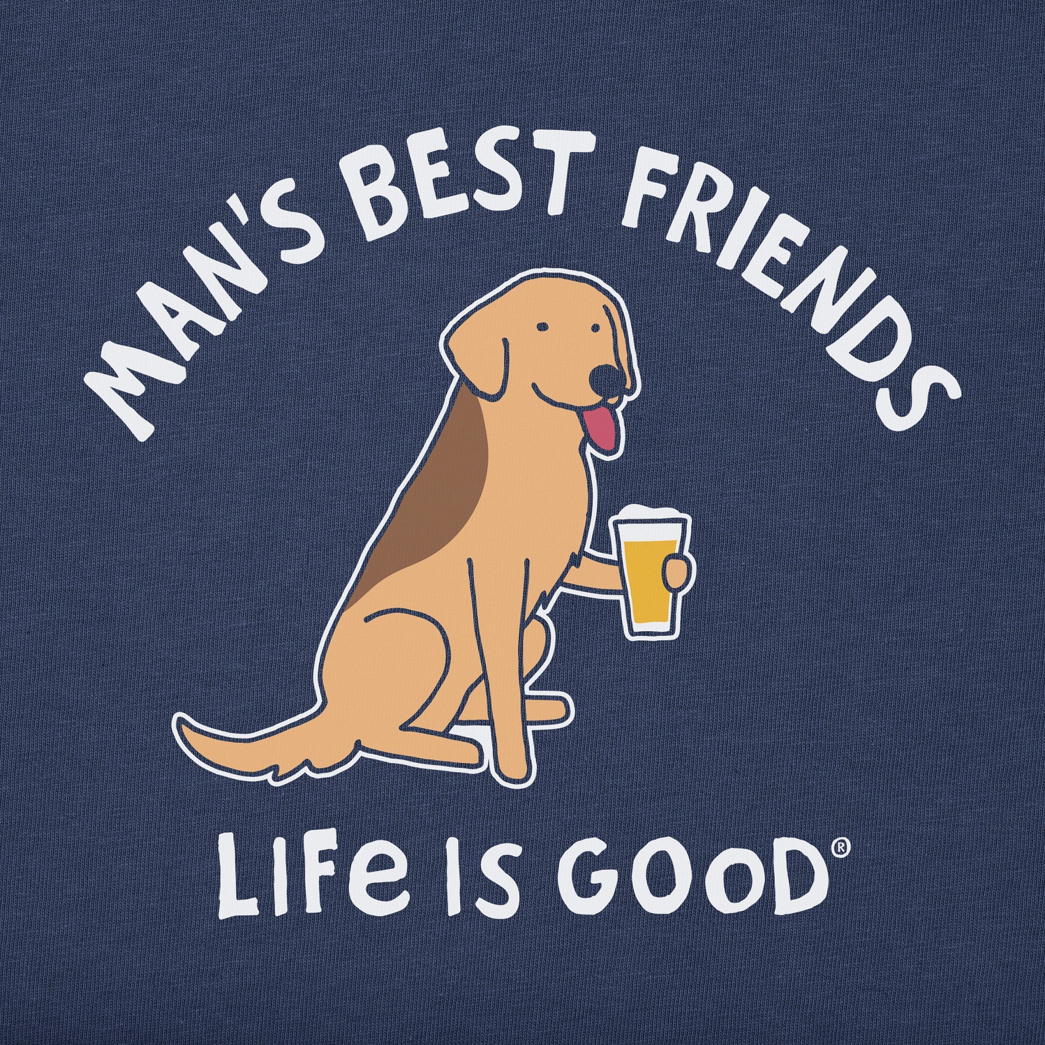 Men's Man's Best Friends Dog & Beer Short Sleeve Crusher Tee