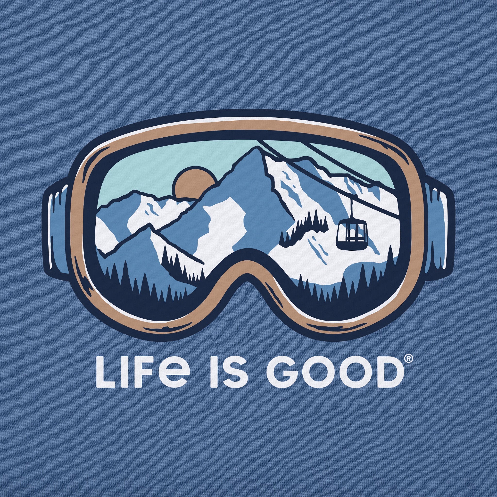 Men's Ski Goggle Landscape Short Sleeve Crusher Tee