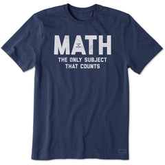 Men's MATH The Only Subject That Counts Short Sleeve Crusher Tee