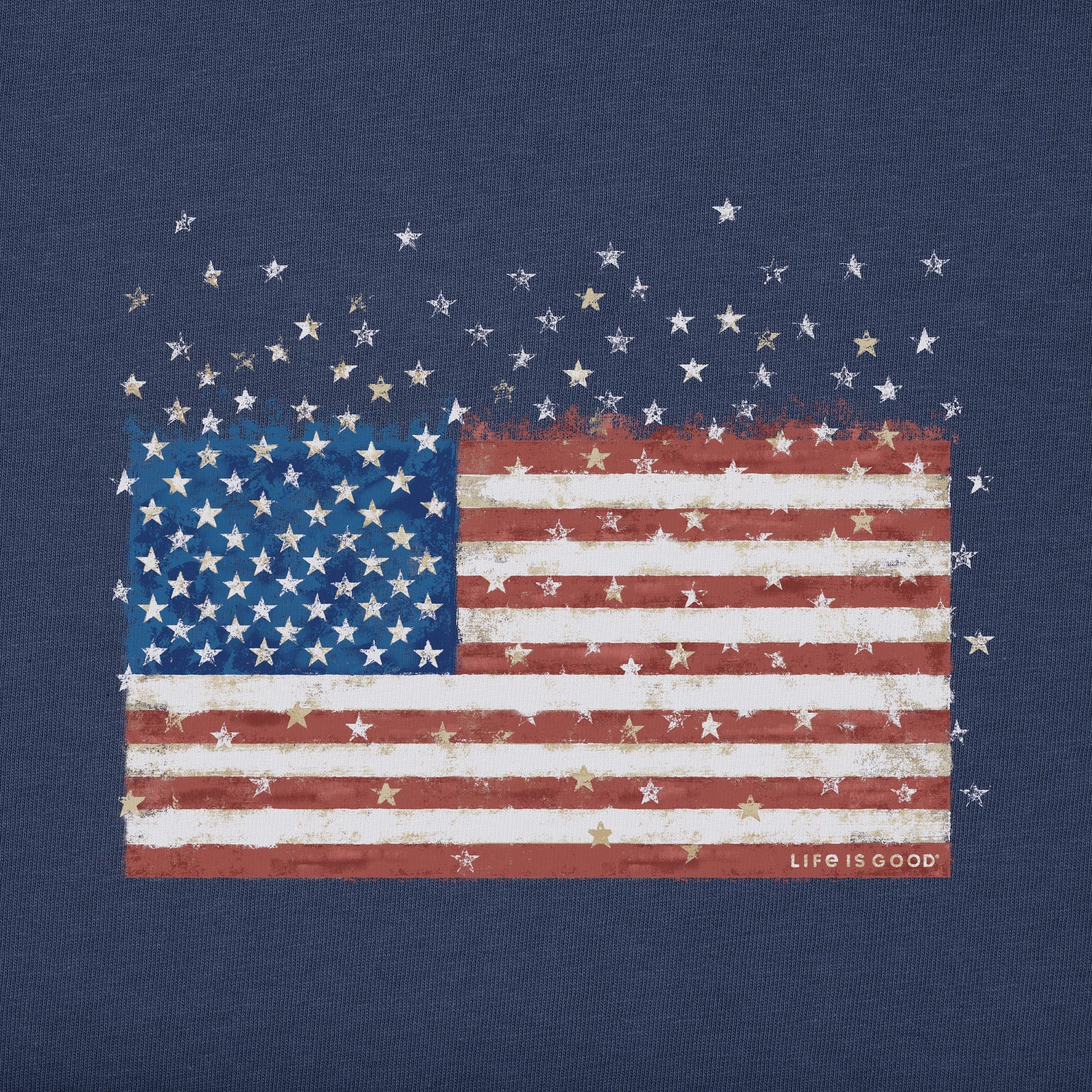 Men's Trailing Stars Flag Short Sleeve Crusher Tee