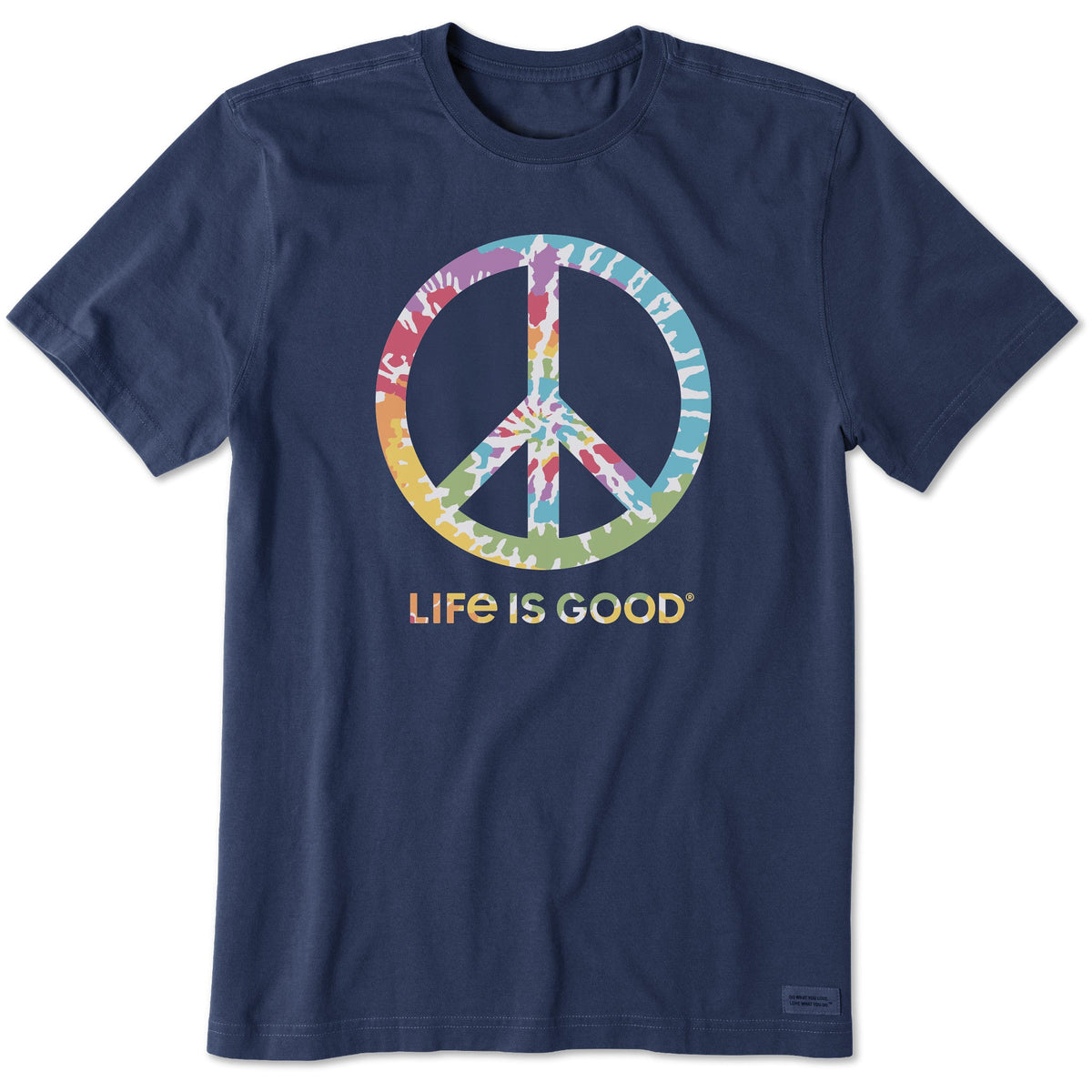 Men's Tie Dye Peace Sign Short Sleeve Crusher Tee
