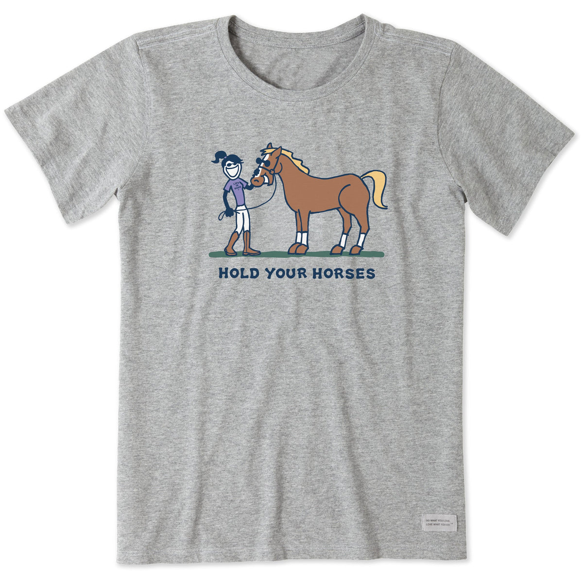 Women's Jackie English Hold Your Horses Short Sleeve Crusher Tee