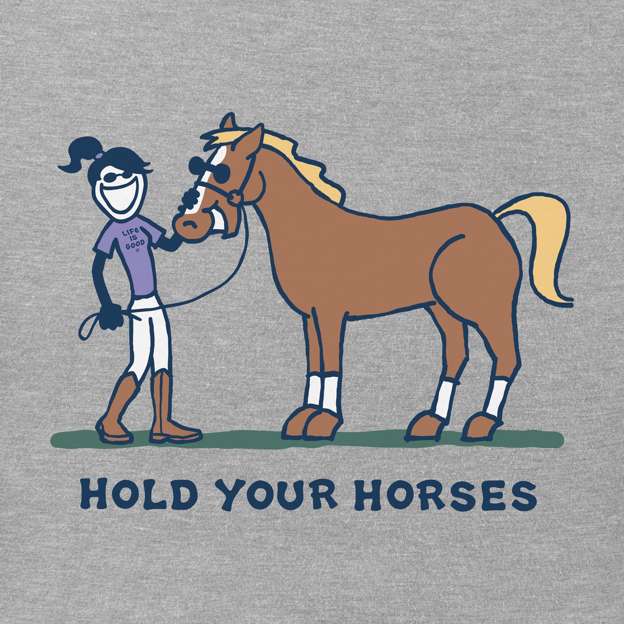 Women's Jackie English Hold Your Horses Short Sleeve Crusher Tee