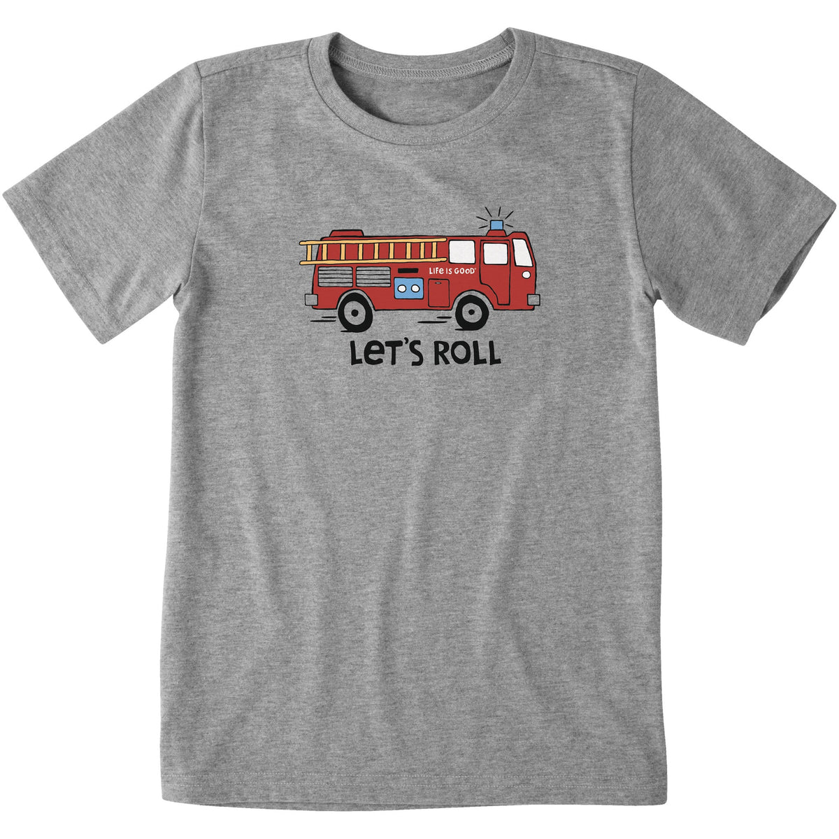 Kids Let's Roll Firetruck Crusher Tee