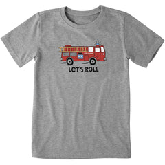 Kids Let's Roll Firetruck Crusher Tee