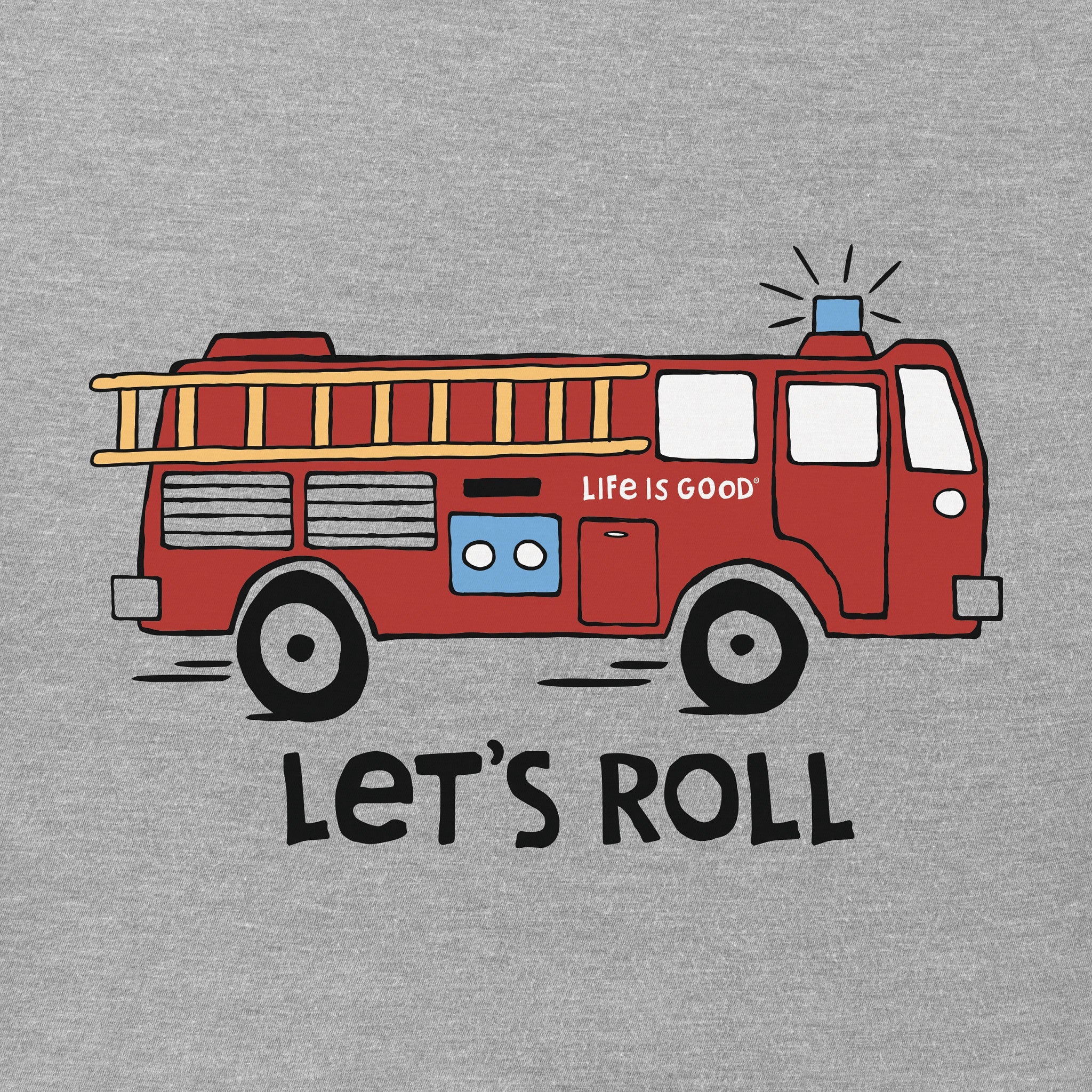 Kids Let's Roll Firetruck Crusher Tee