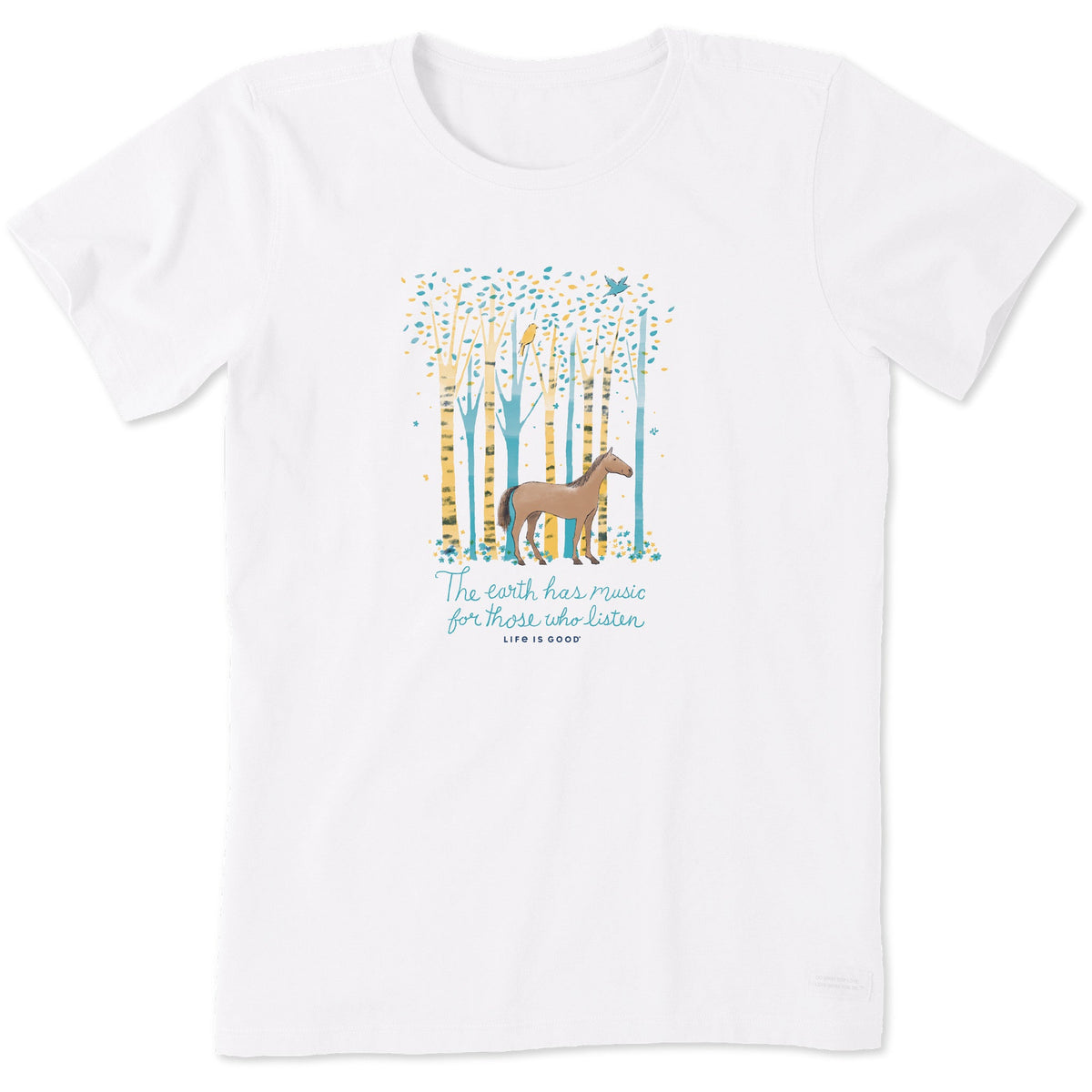 Women's Earth Has Music Horse Short Sleeve Crusher Tee