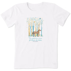 Women's Earth Has Music Horse Short Sleeve Crusher Tee