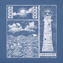 Men's Woodblock Sea Short Sleeve Crusher Tee