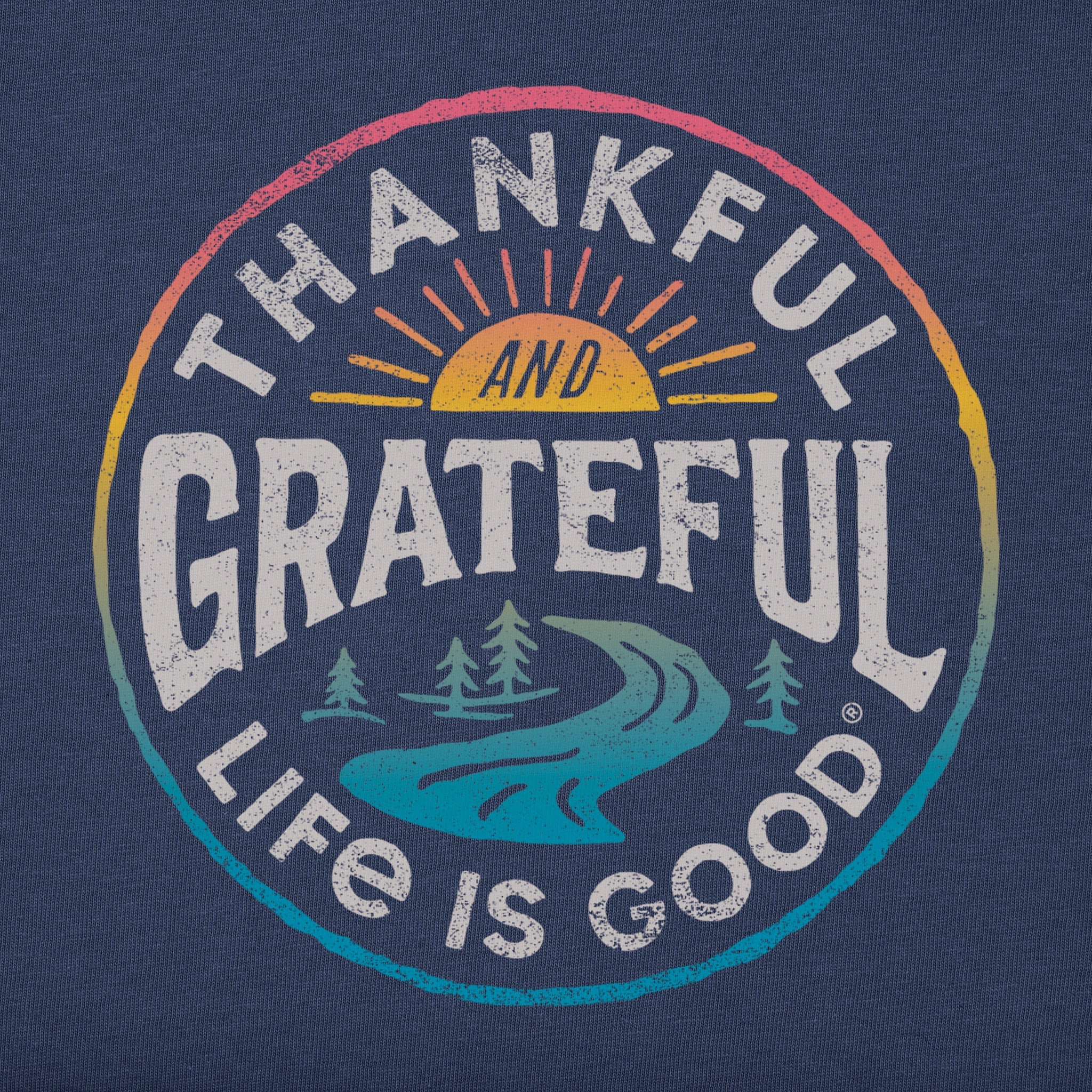 Men's Thankful and Grateful Outdoor Short Sleeve Crusher Tee
