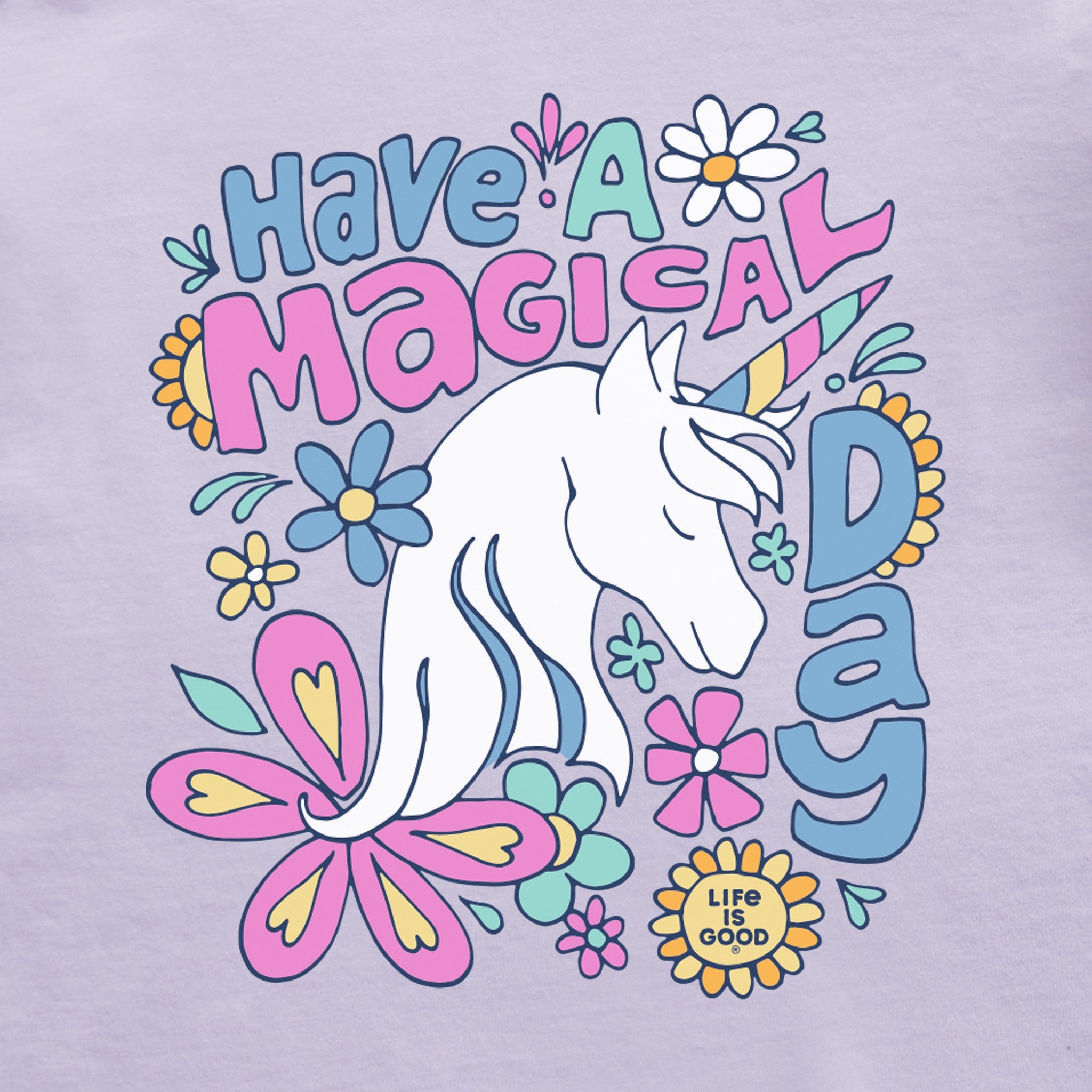 Kids Magical Day Unicorn Short Sleeve Crusher Tee