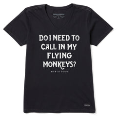 Women's FLYING MONKEY Short Sleeve Crusher Vee