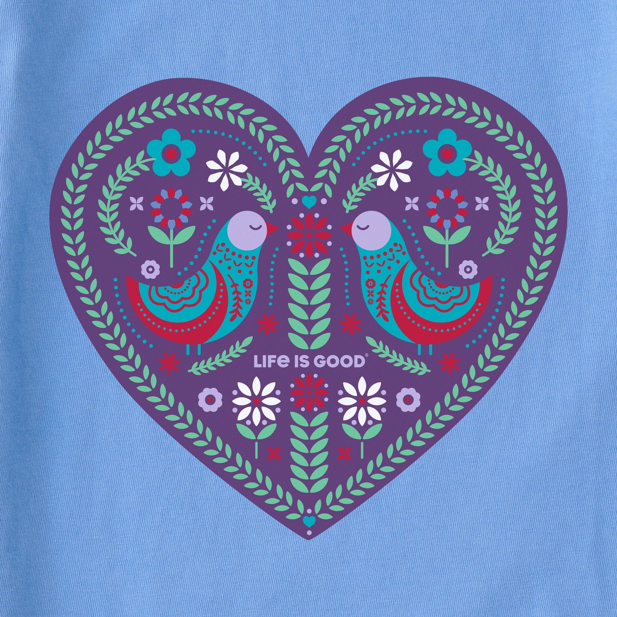Women's Folklore Heart Snuggle Up Relaxed Sleep Vee