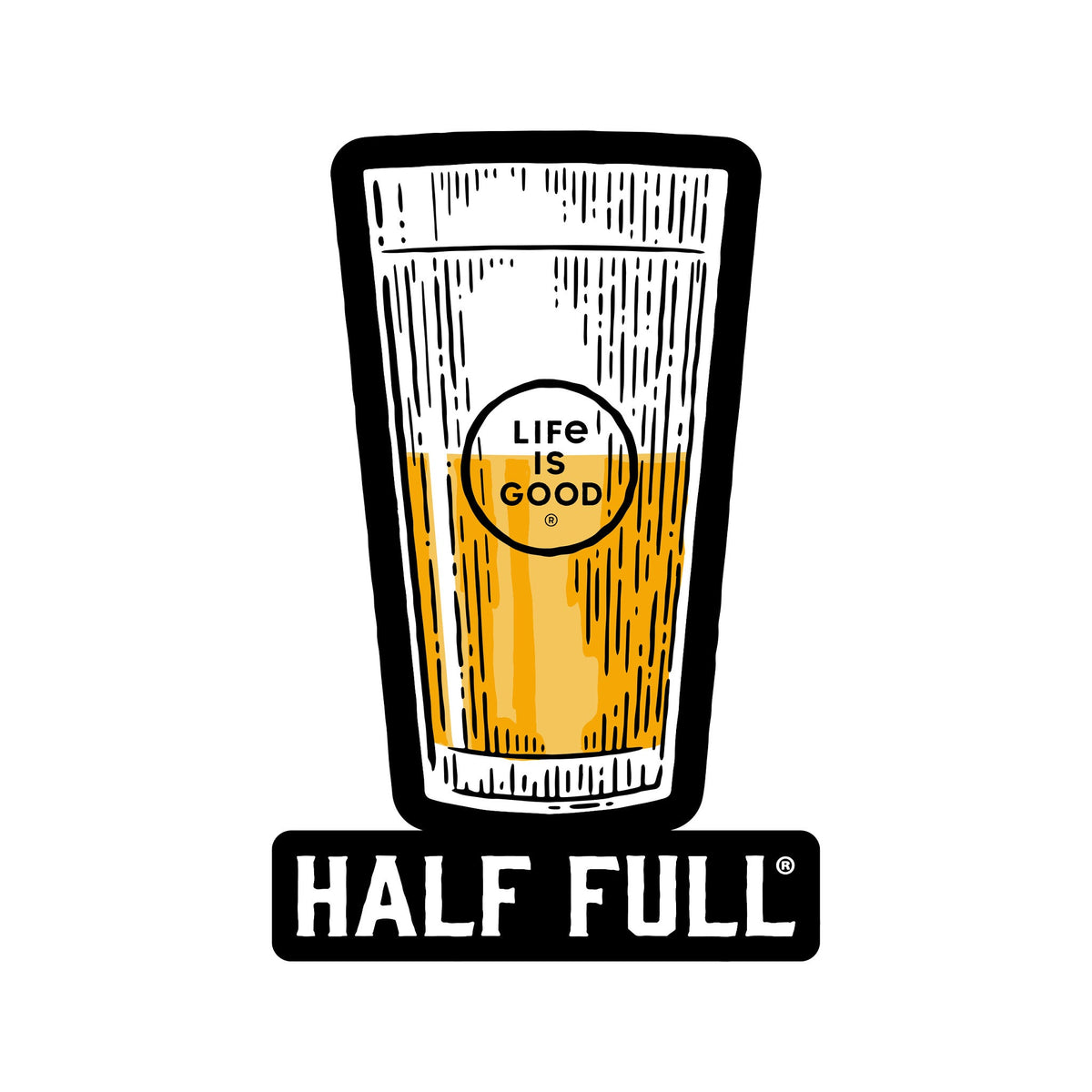 Half Full Beer Decal