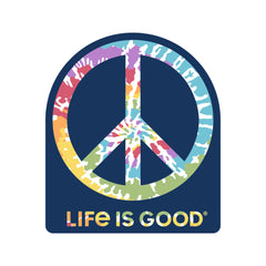 Tie Dye Peace Sign Small Die Cut Decal