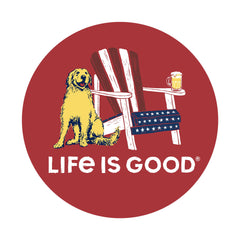 American Adirondack Beer 4" Circle Sticker