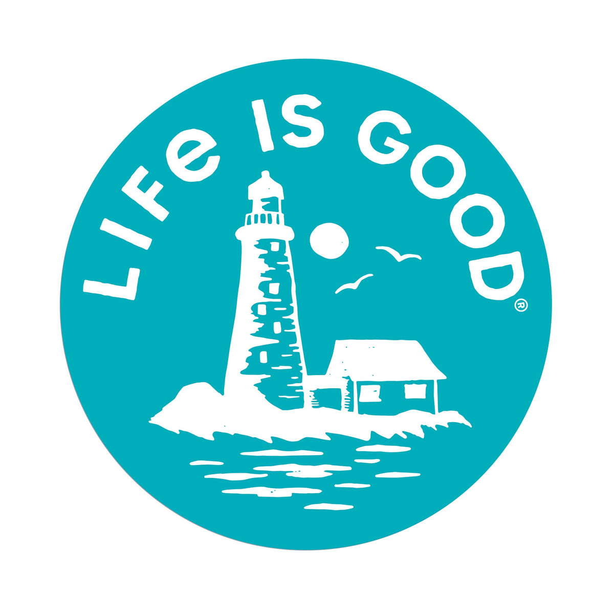 Lighthouse Sea 4" Circle Sticker