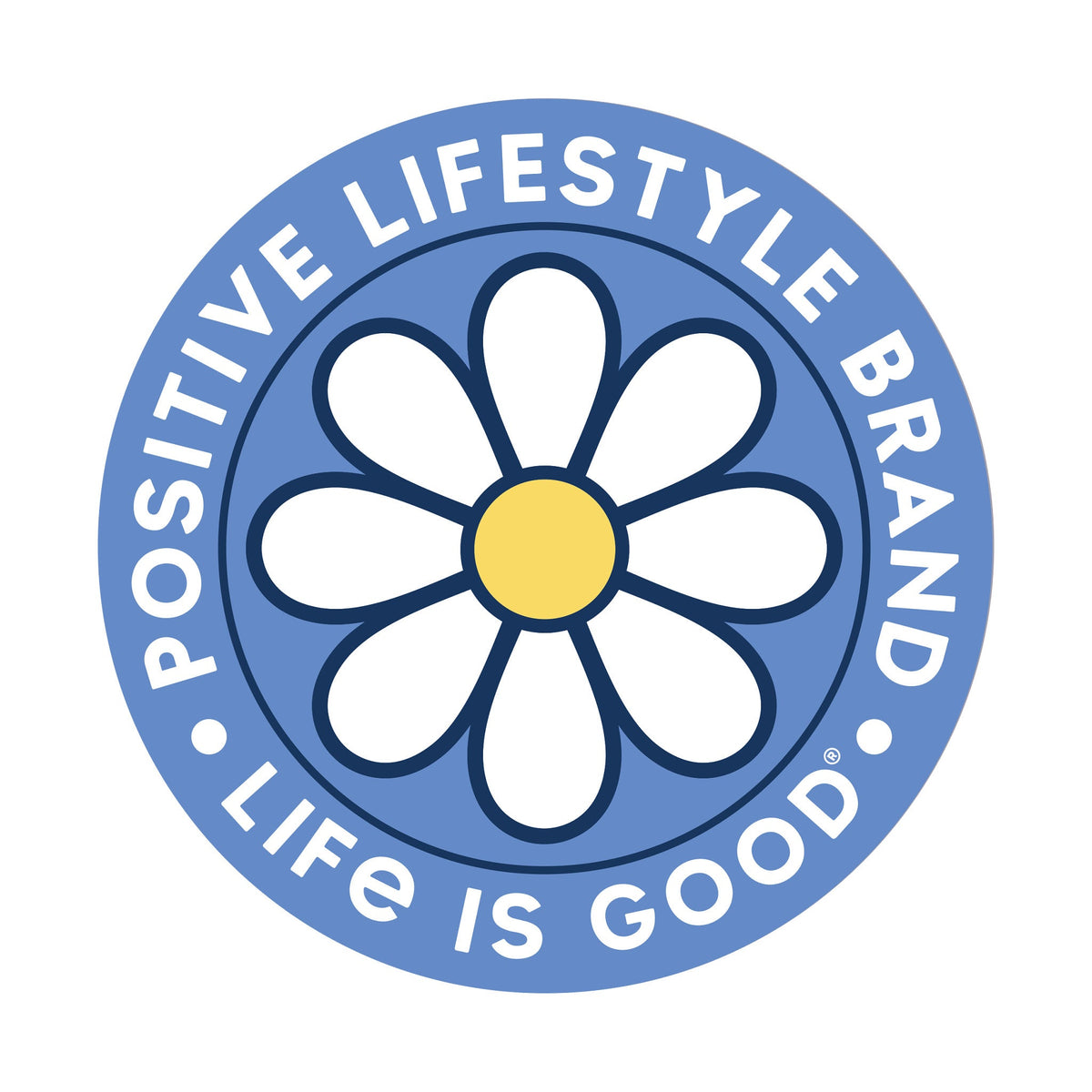 Positive Lifestyle Daisy 4" Circle Sticker