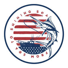Shining Sea Marlin 4" Circle Sticker
