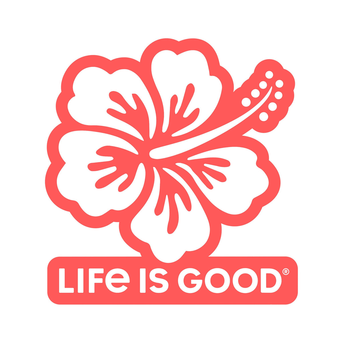 LIG Hibiscus Die Cut Sticker