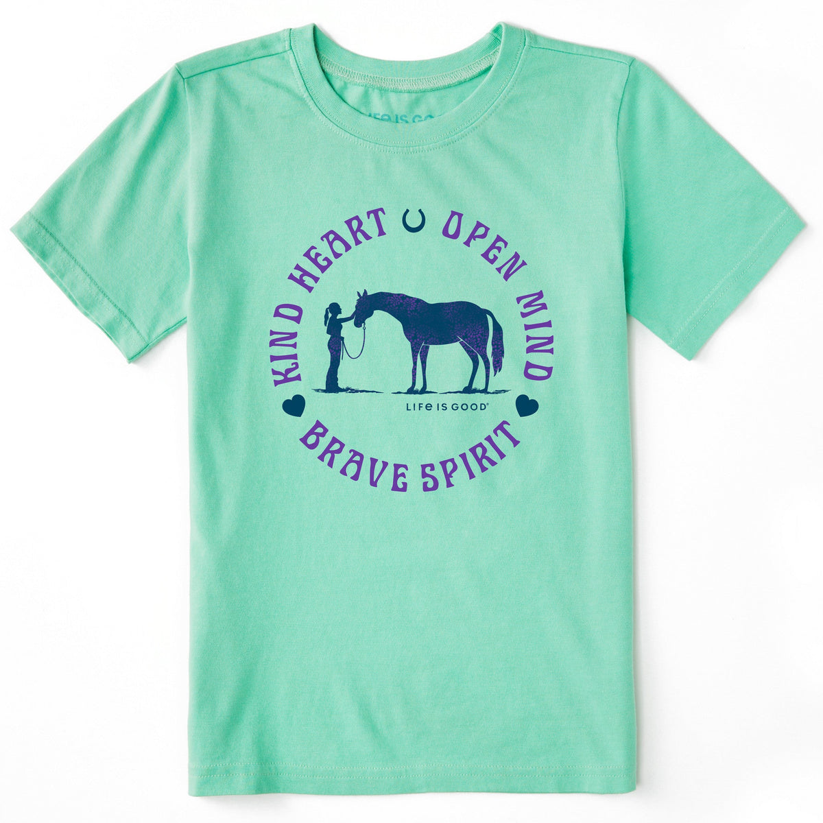 Kids Kind Brave Horse Short Sleeve Crusher Tee