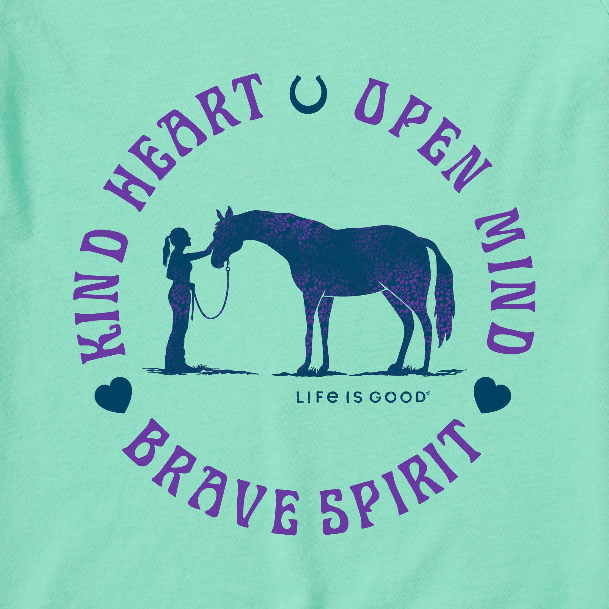 Kids Kind Brave Horse Short Sleeve Crusher Tee