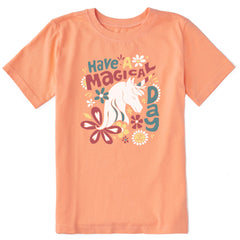 Kids Magical Day Unicorn Short Sleeve Crusher Tee