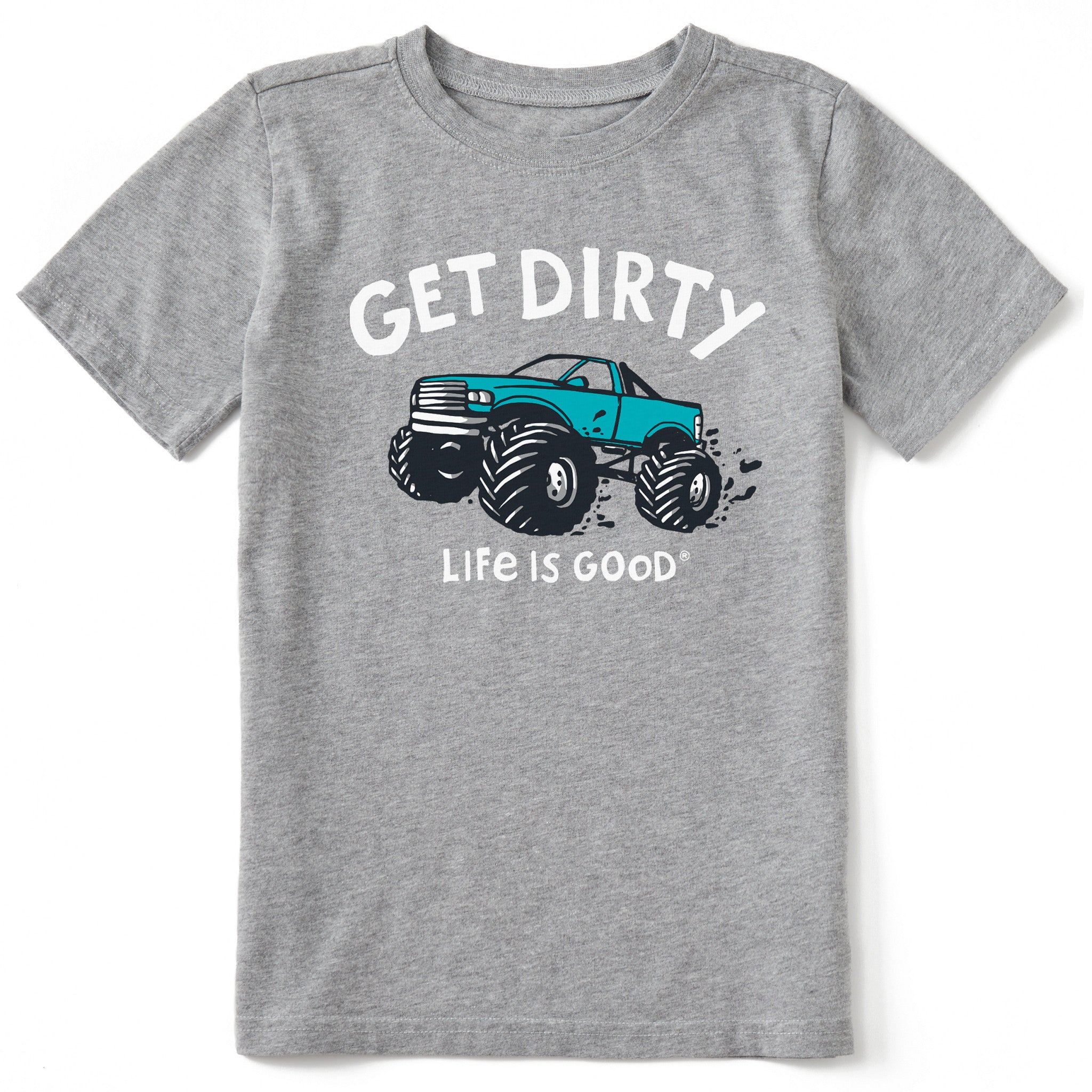 Kids Get Dirty Truck Short Sleeve Crusher Tee