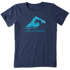 Women's Iridescent Swimmer Crusher-LITE Tee