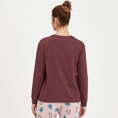 Women's Hot Chocolate Mug Long Sleeve Snuggle Up Sleep Tee