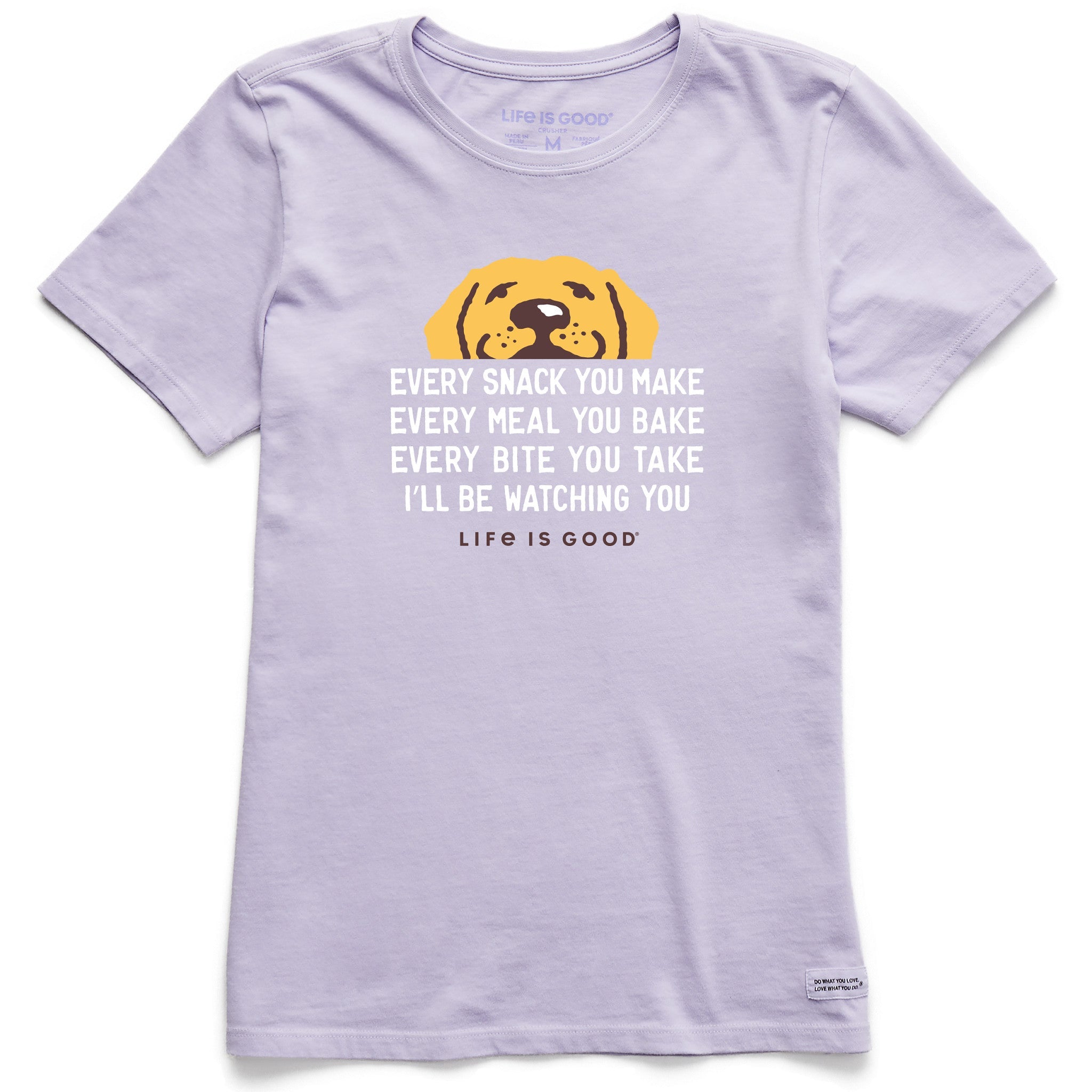 Women's I'll Be Watching You Yellow Lab Short Sleeve Tee