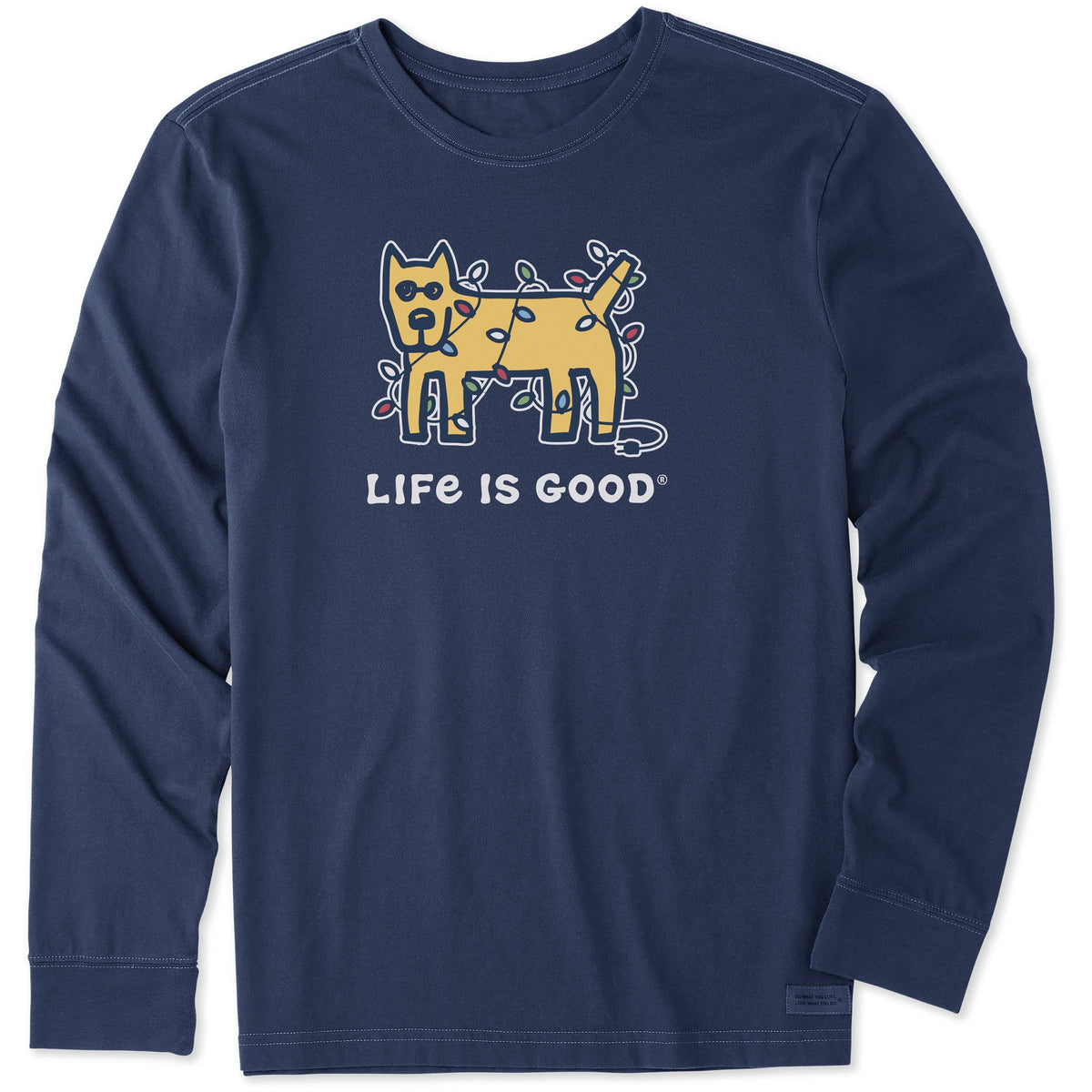 Men's Rocket Holiday Lights Long Sleeve Crusher Tee