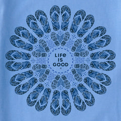 Women's Flip Flop Mandala Short Sleeve Crusher Vee