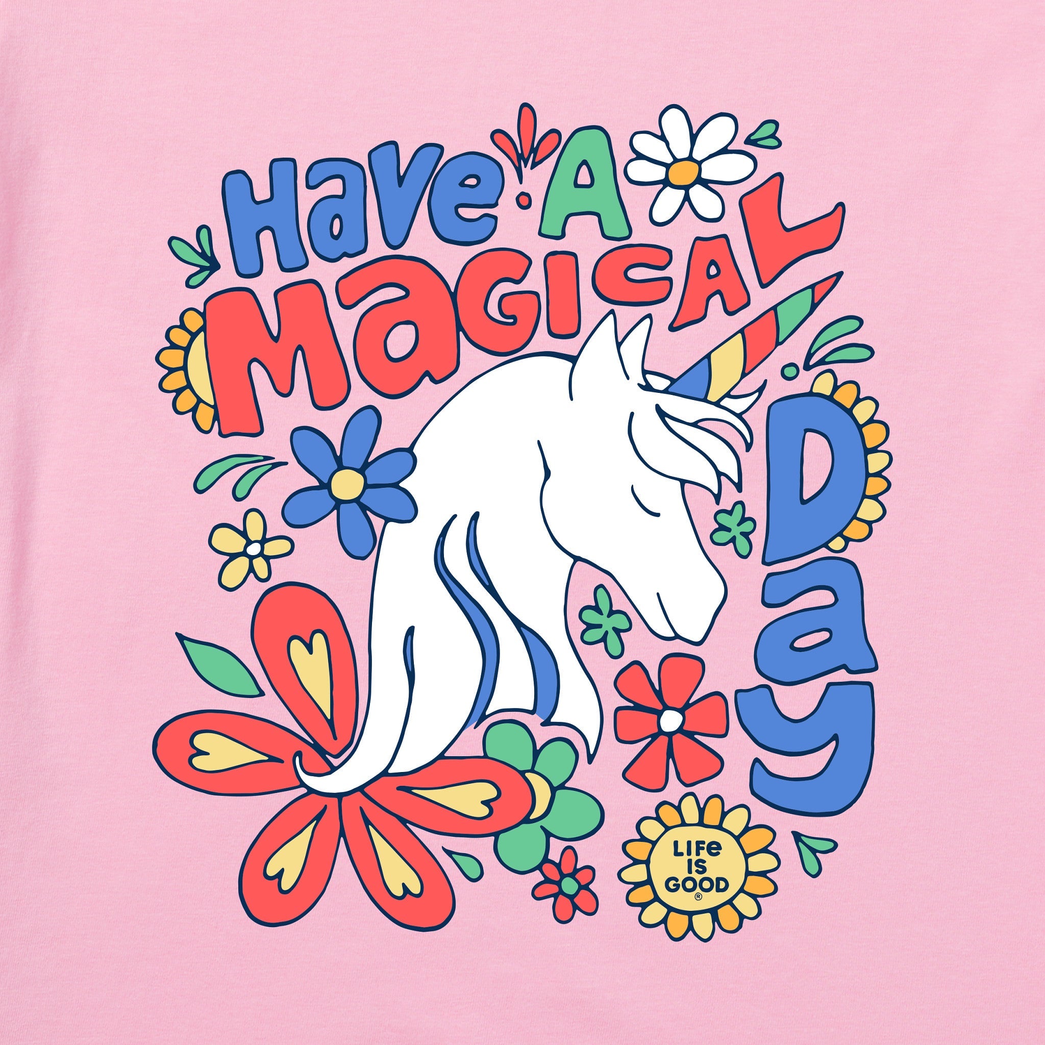 Kids Magical Day Unicorn Short Sleeve Crusher Tee