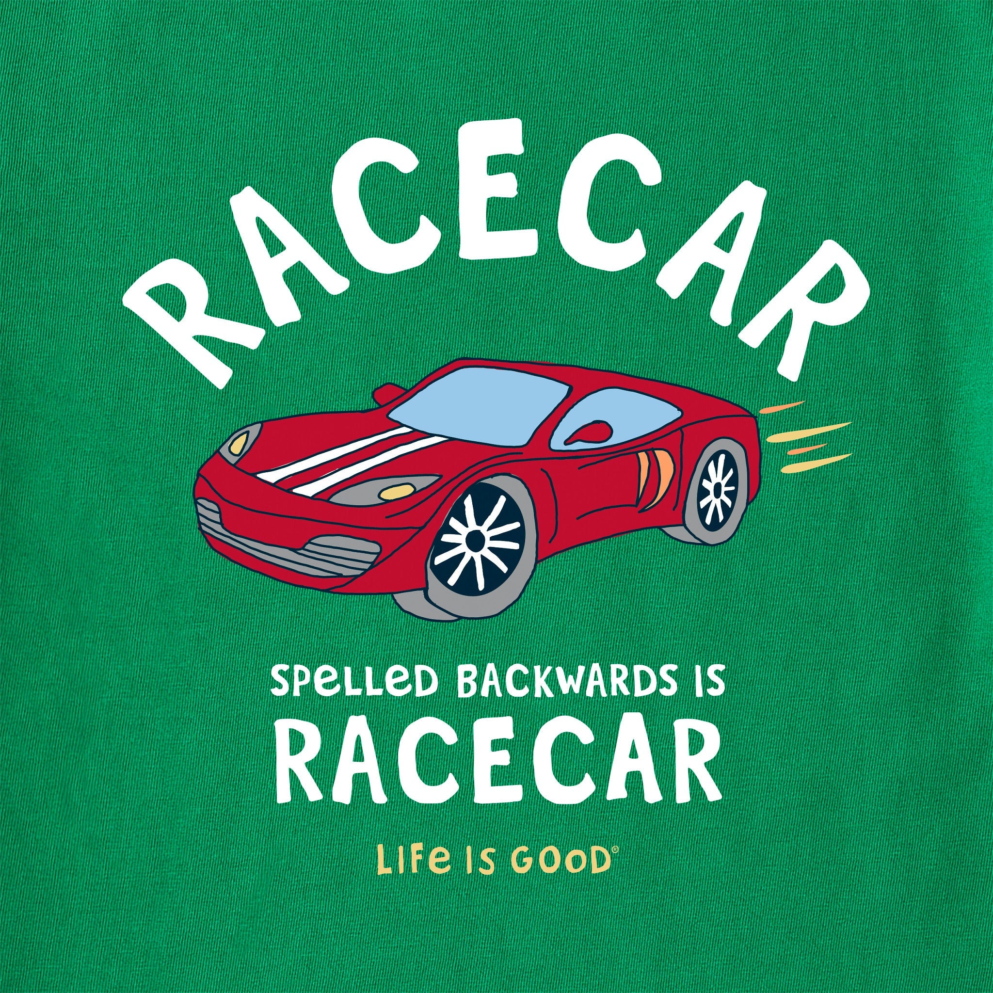 Kids Racecar backwards is Racecar Short Sleeve Crusher Tee
