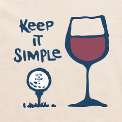 Women's Keep It Simple Golf & Wine Short Sleeve Crusher Tee