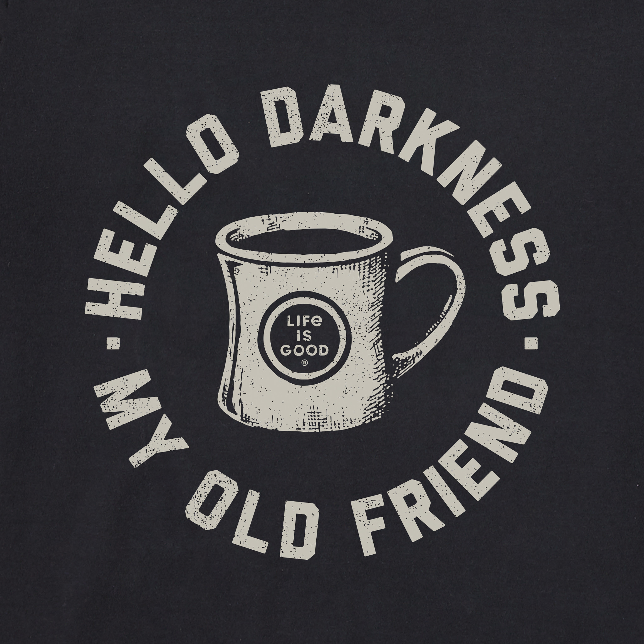 Men's Hello Darkness My Old Friend Short Sleeve Crusher Tee